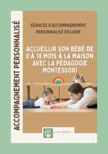 Accueil accompagnement personnalisé montessori
