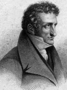 Gravure en noir et blanc représentant Jean Itard de trois quarts, médecin français du XIXe siècle, précurseur de l'éducation spécialisée qui inspira Maria Montessori